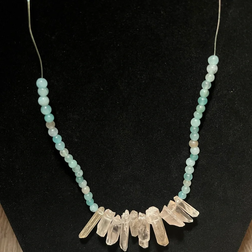❤️‍🔥BOGO FREE handmade quartz crystal agate beaded necklace jewelry healing - Picture 4 of 4
